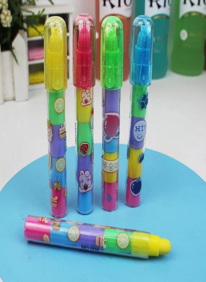 LA BELLEZA 4 Pcs Cartoon Stacking Erasers - Fun Pen Type Fancy Erasers for Kids, Non-Toxic, Perfect for Gifts & School Supplies - Image 5